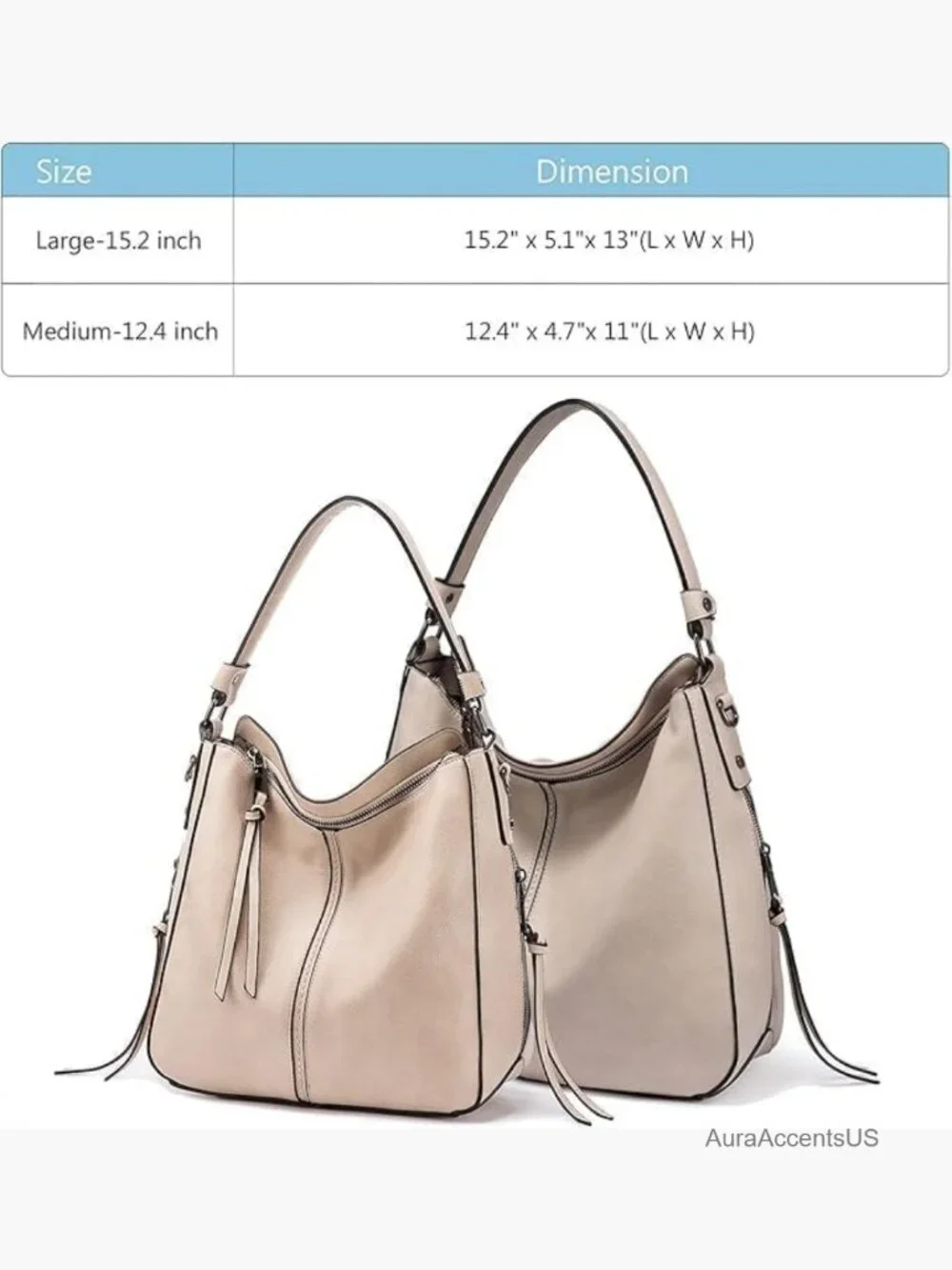 Faux Leather Hobo Crossbody Bag Large Capacity Shoulder Purse